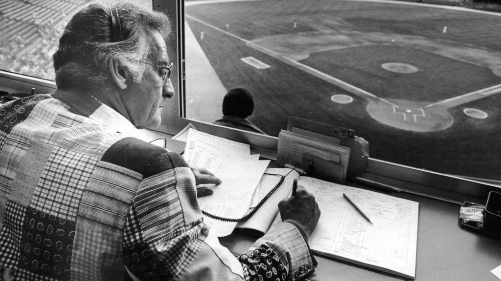 Legendary Brewers broadcaster Bob Uecker was old school, keeping track of the game's states in his trusty scorebook.